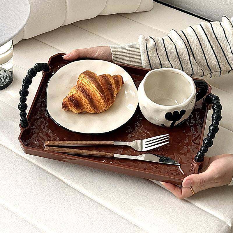 托盘家用美式中古复古饰品展示蛋糕面包水果盘杯子分餐盘香薰收纳,餐饮具,盘,淘宝优惠券,粉丝福利购,淘宝优惠卷