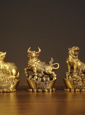 招财十二生肖摆件全套12生肖鼠牛虎兔龙蛇马羊猴鸡狗猪工艺品摆设