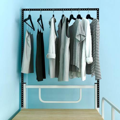 5ZV7寝室上床下铺床边挂衣钩收纳衣架宿舍床头置物架挂钩式床