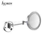 伸缩梳妆镜灯美容打孔浴室带镜子led壁挂放大镜免化妆折叠式 单面