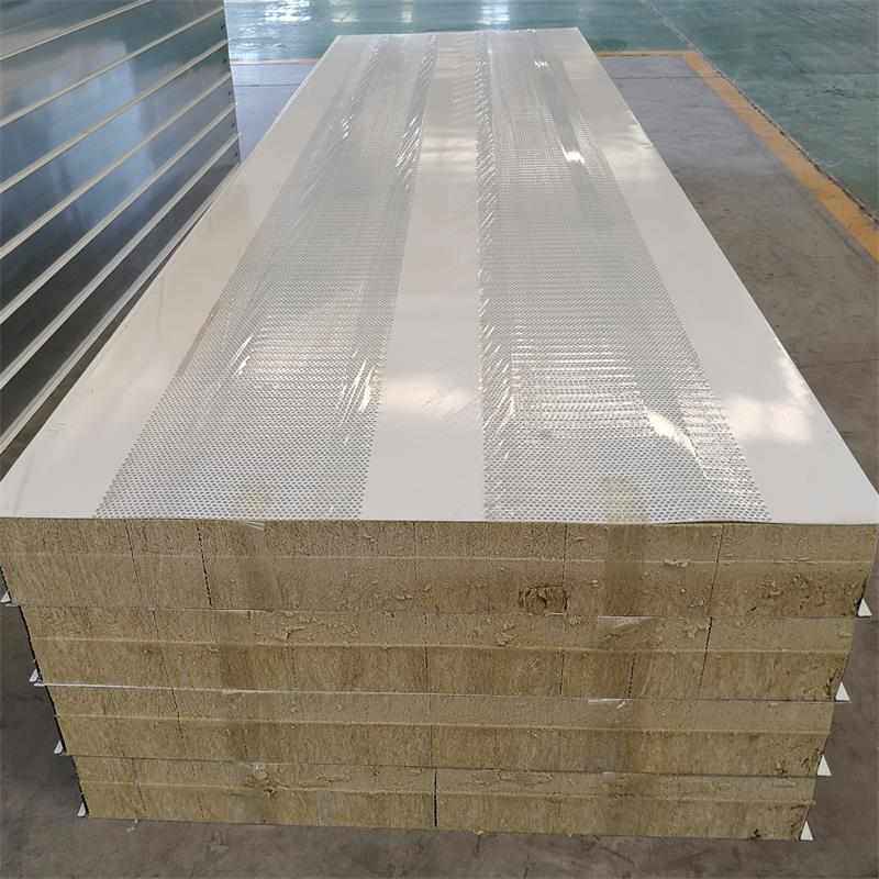 岩棉夹芯板彩钢岩棉板机制岩棉板 复合夹芯净化板无尘车间净化板