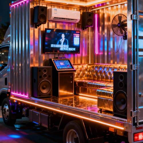 车载集装箱卡拉OK拖挂移动K歌房文旅项目箱遇KTV魔方K吧定制厂家