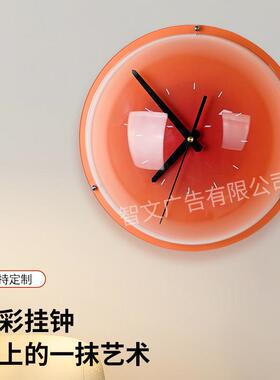 ins创意炫彩挂钟表客厅卧室家用泡泡钟亚克力太空罩网红静音简约