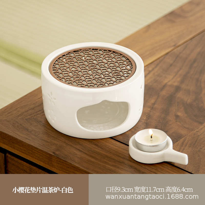 暖茶炉蜡烛加热温茶炉保温花茶壶陶瓷底座加热炉围炉煮茶器烤橘子