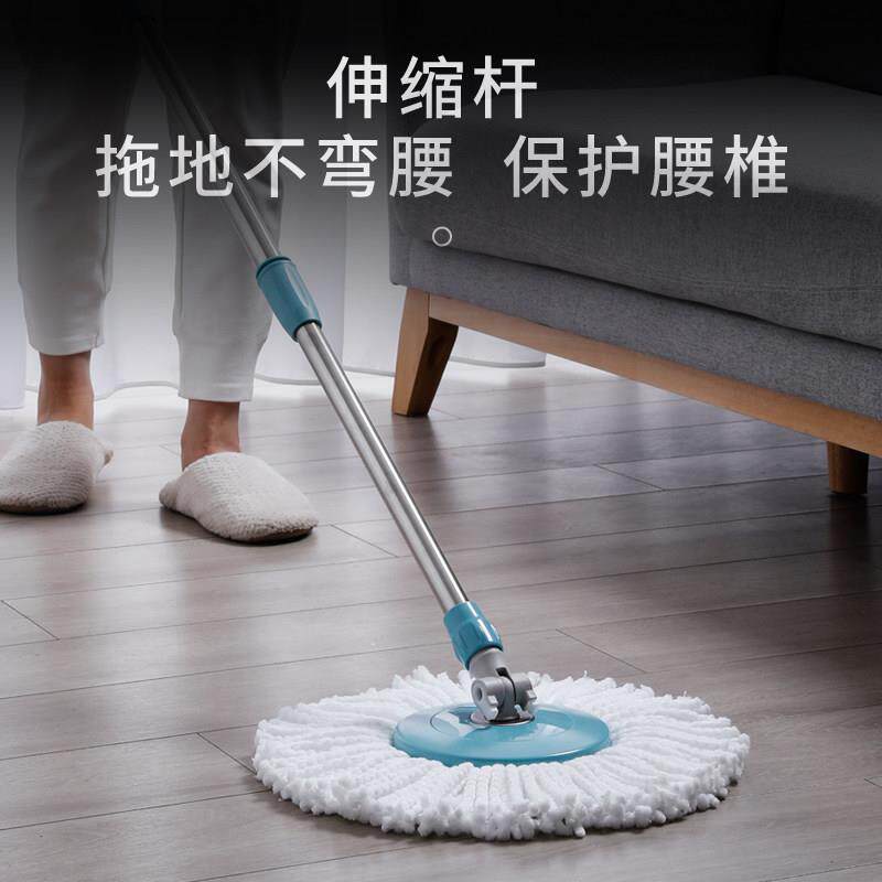 美丽雅拖把杆旋转拖把配件手压旋转脱水杆不锈钢旋转杆省力加强杆
