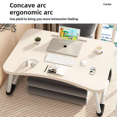 Foldable notebook student dormitory study table bed desk
