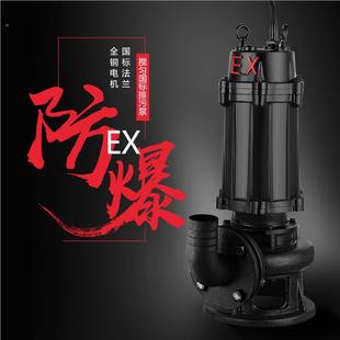 EX防爆无堵塞污水泵加油站LNG站潜水排污泵油污潜水污水泵带搅匀