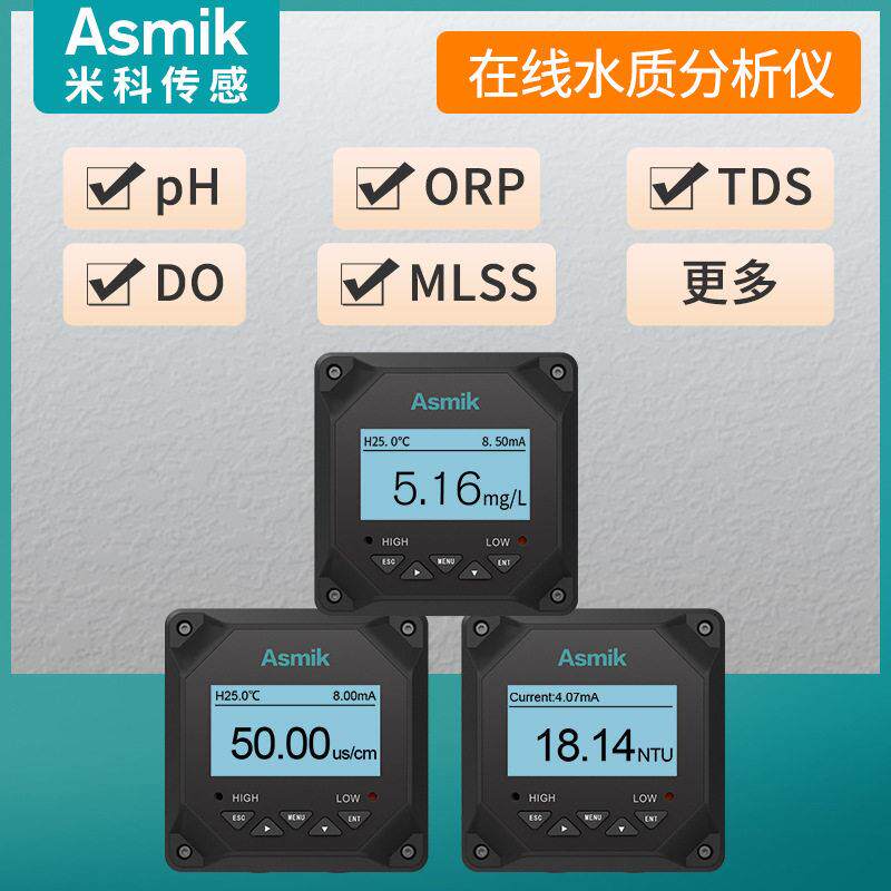 精度PH计MLSS悬浮物污泥浓浊度计orp控制器在线溶氧仪电导率仪