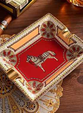 烟茄龙雪茄烟缸时尚欧式瓷雪茄54344灰灰缸大口径烟槽雪骨茄专用