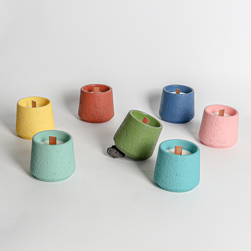 伴手礼跨境水泥香薰香薰蜡烛烛台