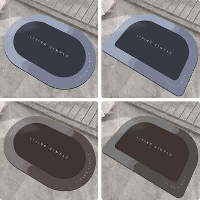 浴室防滑地垫卫生间门口脚垫家用进门厨房厕所吸水速干硅藻泥垫子