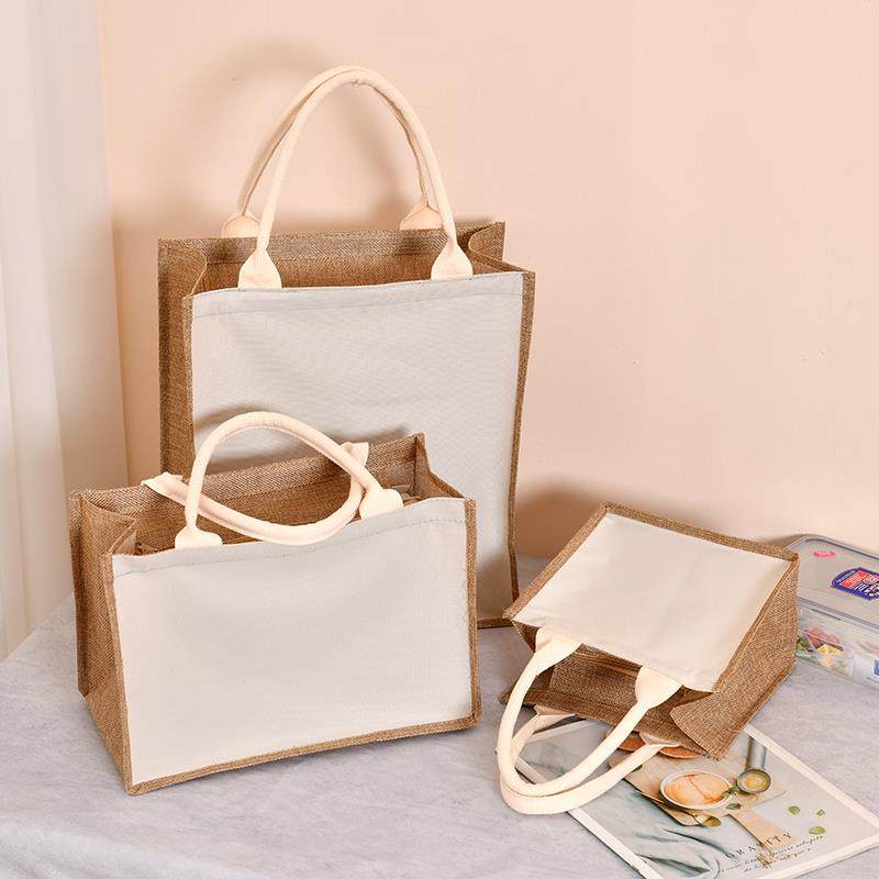 饭盒袋子手提麻布日式ins简约便当包大号容量复古上班族带饭,收纳整理,饭盒袋,淘宝优惠券,粉丝福利购,淘宝优惠卷