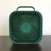 墨绿色伸缩摇头便携可充电折叠风扇Desk Fan