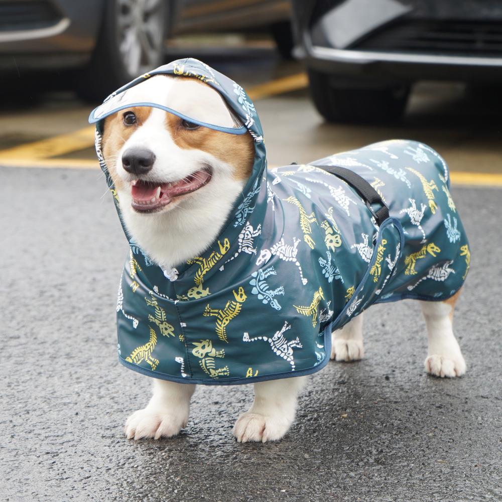 宠它柯基专用雨衣包肚防水宠物狗狗雨衣中型犬跨境宠物衣服现货