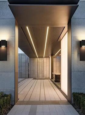 代简HS7002-D约LED户外防壁室灯庭现水院外墙别墅大门外防雨防锈