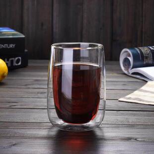 insulated double resistant coffee cup water glass heat