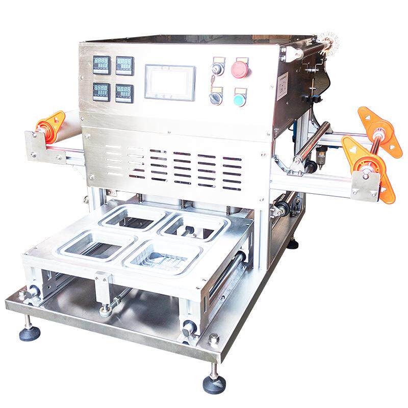 现货周黑鸭方盒封杯机熟食卤味温州封口机工厂用餐盒封口机卷膜