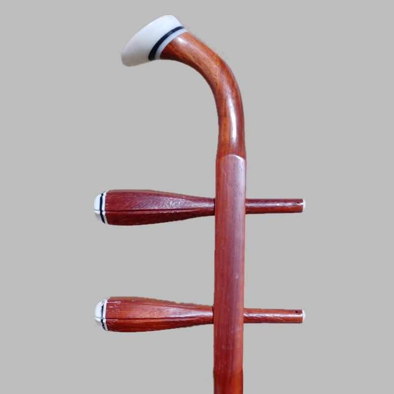 黑檀弯头二胡杆子紫檀高胡杆红花梨越胡杆花鼓大筒铜轴婺剧板胡杆