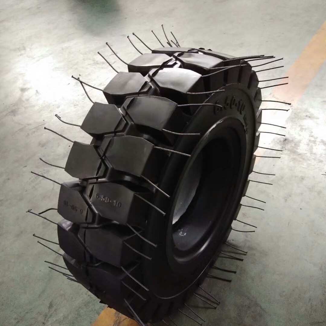 叉车10叉车 配套充气 650叉车胎钢圈胎65010-叉车-实心 胎轮胎