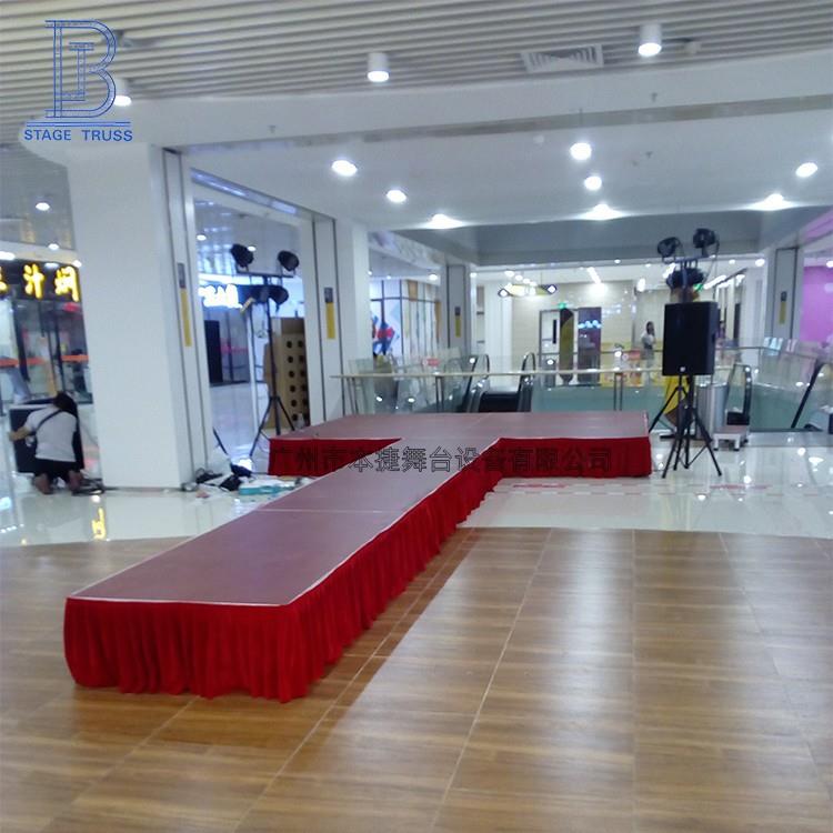 厂家直销铝合金四柱快装舞台承重型舞台拆装快捷婚庆T台走秀