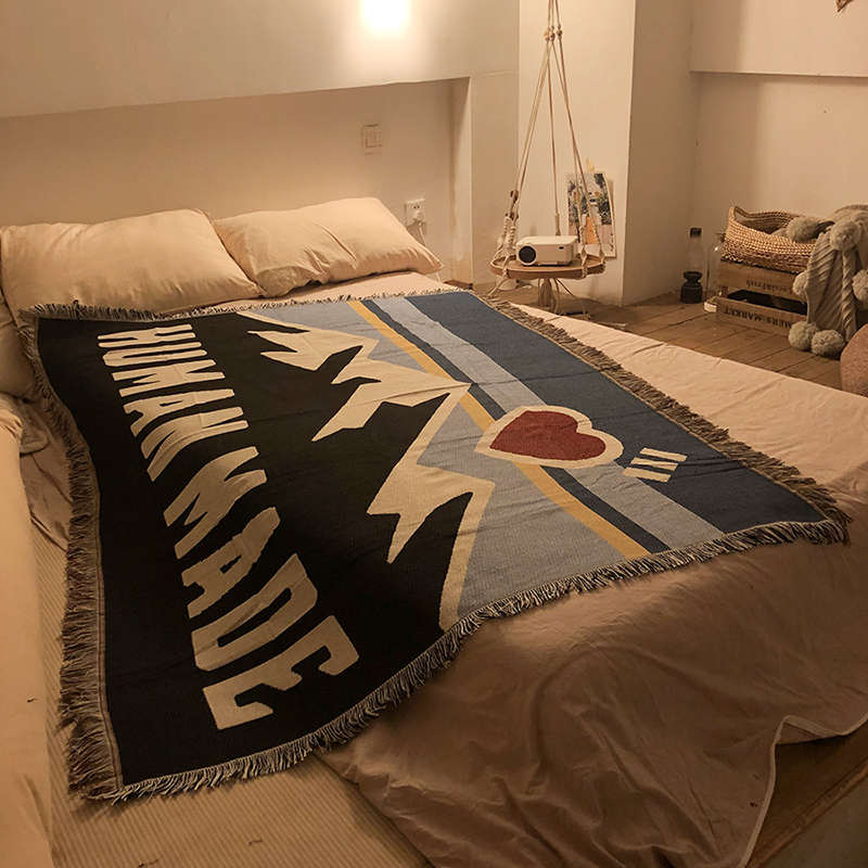 露营休闲毯针织线毯沙发巾毯子ins风装饰盖毯午休小睡毯飞机毯潮