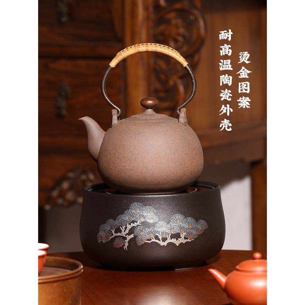 围炉煮茶电陶炉台式家用煮茶适烧水壶铁壶银壶泡茶煮茶器煮水茶炉