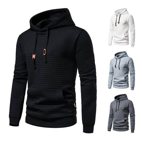 Men's Youth Small Grid Couple Hoodie