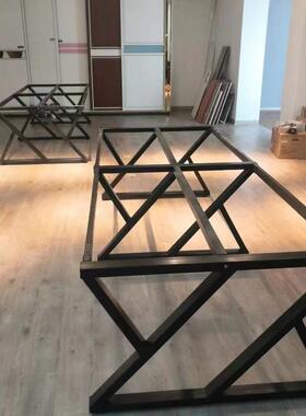 铁艺桌腿架办公桌议桌架大脚理石会岩板底座餐台支电脑桌大ltao10