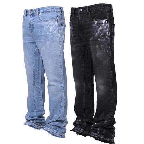 Men's denim straight leg pants stretch jeans