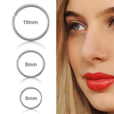 Jewelry Nose唇钉鼻环鼻钉无洞夹nose ring women Lip nail 金色