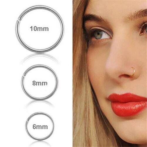 Jewelry Nose唇钉鼻环鼻钉无洞夹nose ring women Lip nail 金色
