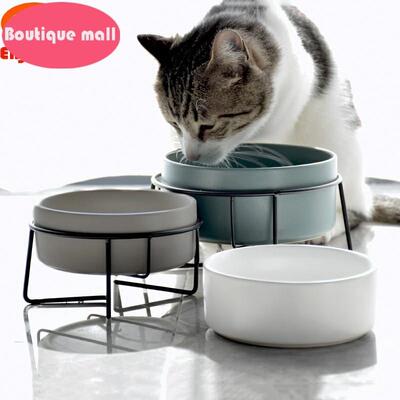bowl ceramic single - double bowl pet dog food bowl