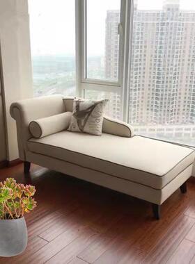 美式布艺闲妃椅欧式RFY贵榻休躺椅小户型阳台贵卧室客厅沙发美人