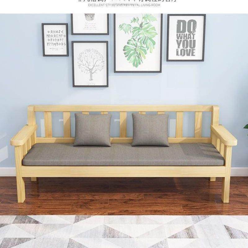 实木沙发长组合客人PYF三人椅出租房卧室沙发椅厅商双场休息长条