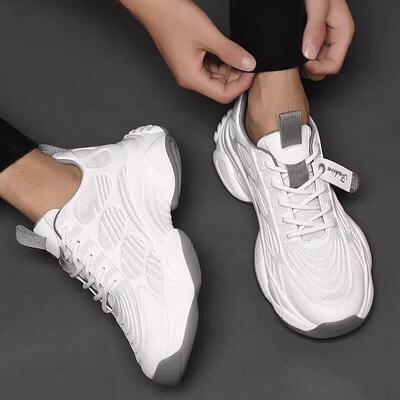 潮牌2026春季新款时尚防滑透气厚底耐磨老爹鞋男生百搭运动休闲鞋