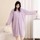 2025新款 浴巾速干吸水女士浴裙家用洗澡浴衣加厚连帽浴袍 冬可穿式