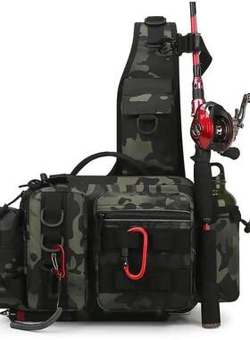 Fishing Tackle Backpack Lure Box Gear Storage Bag Fanny Pack