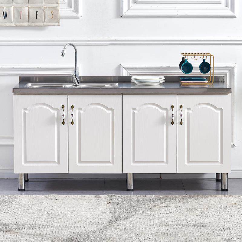 橱柜家用简易不锈钢灶台柜厨柜厨房一体储物柜子整体组装经济型