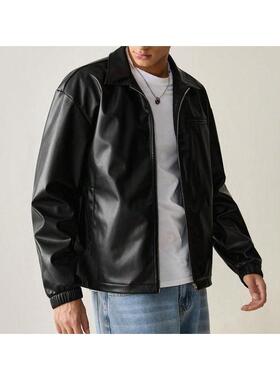 J 71985 Men's Loose Biker Jacket 机车皮衣