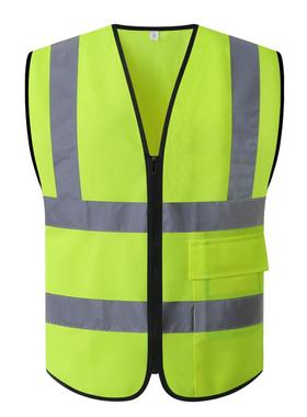 正品css反光马甲安光全背心多口袋建筑施工安全防服交通n护汽车荧