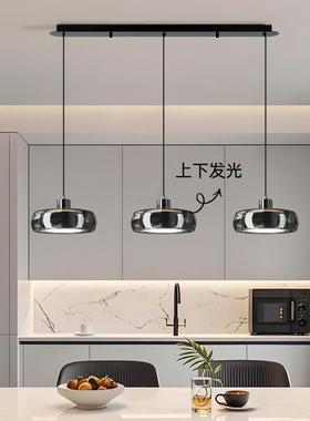 餐厅灯12811现代简约桌灯意式轻奢感玻璃三吧台饭吊餐厅头中山led