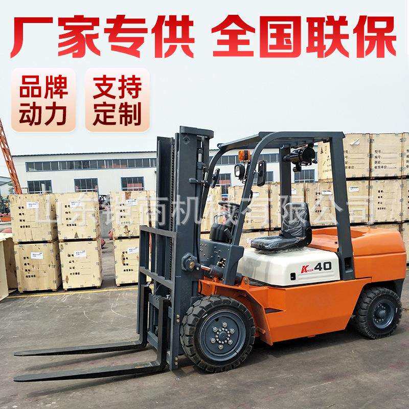 柴油叉车吨加长臂包夹手动液压升降堆高吊臂仓储搬运5吨两驱叉车