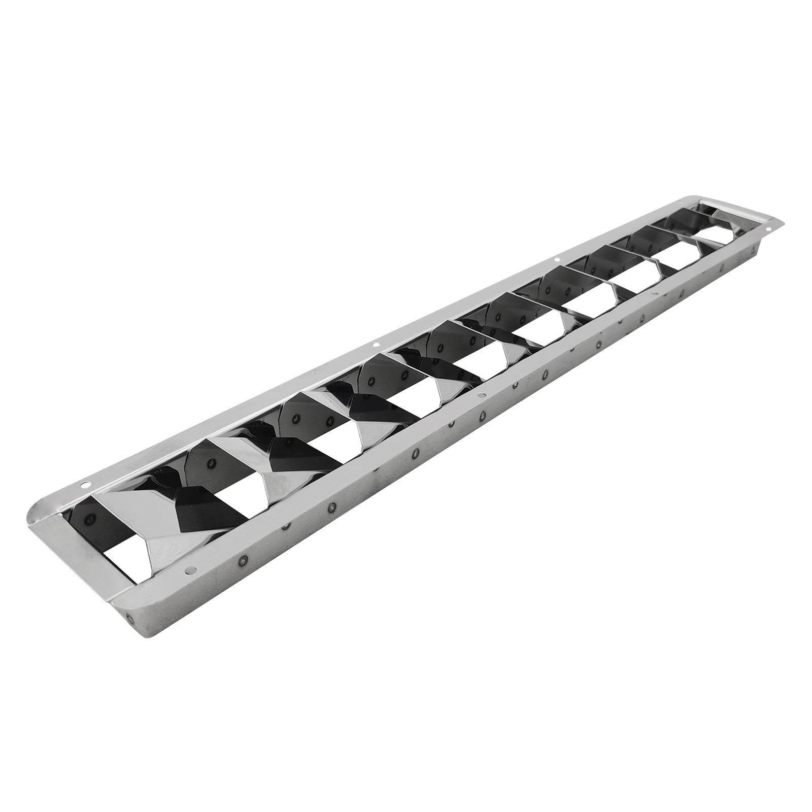 不锈钢长方形10栏通风板百叶窗透气板散热透气孔船用游艇五金配件