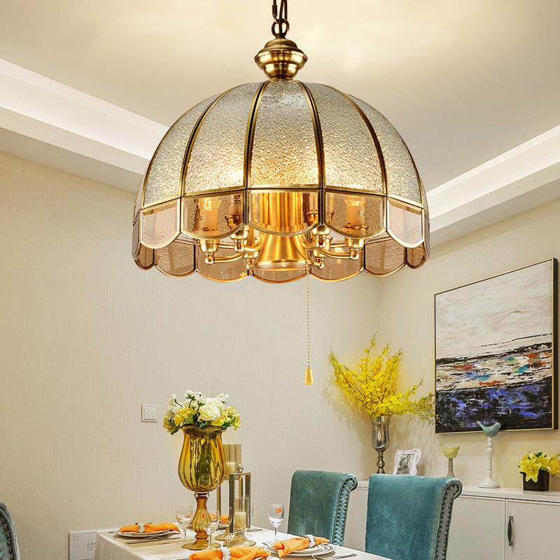 亿大灯饰欧式餐厅吊灯简约吧台LED创意个性美式简约全铜饭厅吊灯