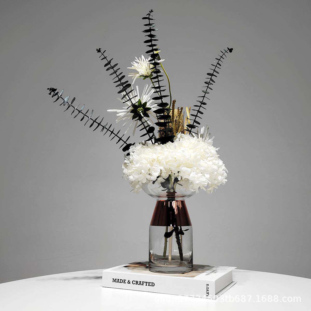 现代仿真花艺摆件酒店样板房家居客厅简约酒柜北欧装饰品餐桌摆花