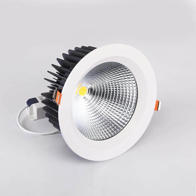 led筒灯嵌入式射灯高亮大功率40W50W60W工程商业酒店cob天花射灯
