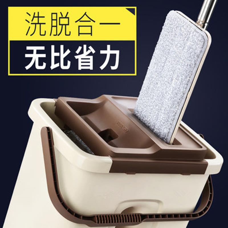 拖把家用一拖净刮刮乐懒人免手洗不锈钢平板新款干湿两用自动挤水