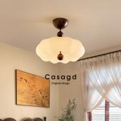 中古风复古卧室灯吸顶灯法式 奶油风客厅房间艺术南洋风灯具casagd