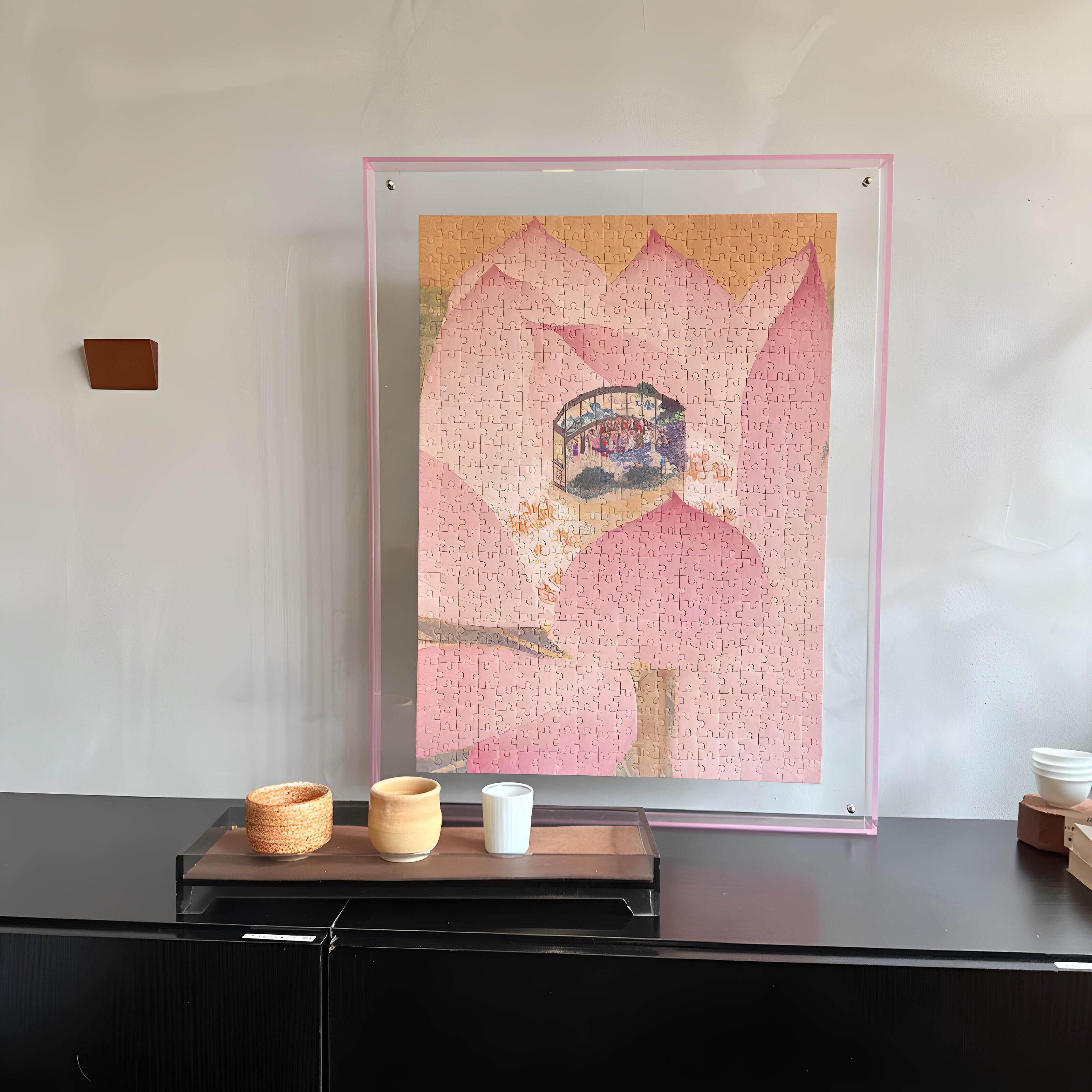 高端ins风高透压克力拼图框画 画框 顺丰包邮 适用500&1000片拼图