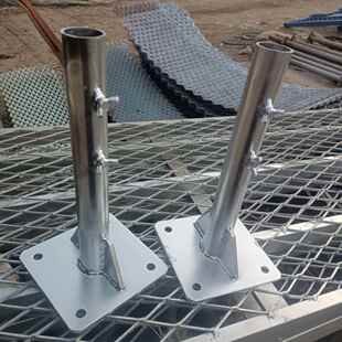 脚手架底座48钢管底座一寸管固定底座遮阳伞底做竹篱笆立柱固定